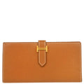 Hermes Gold Epsom Bearn Bifold Long Wallet