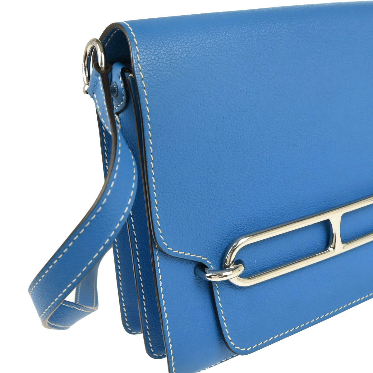Hermes 2017 Blue Zanzibar Evercolor Roulis 23 Shoulder Bag