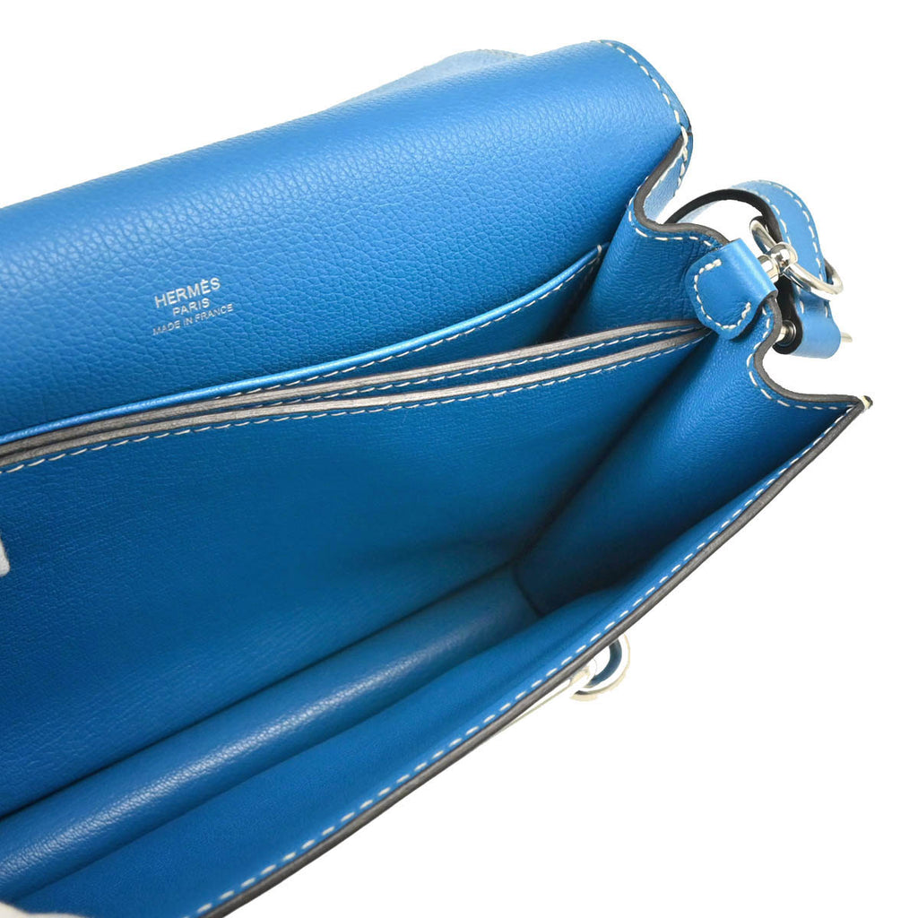 Hermes 2017 Blue Zanzibar Evercolor Roulis 23 Shoulder Bag