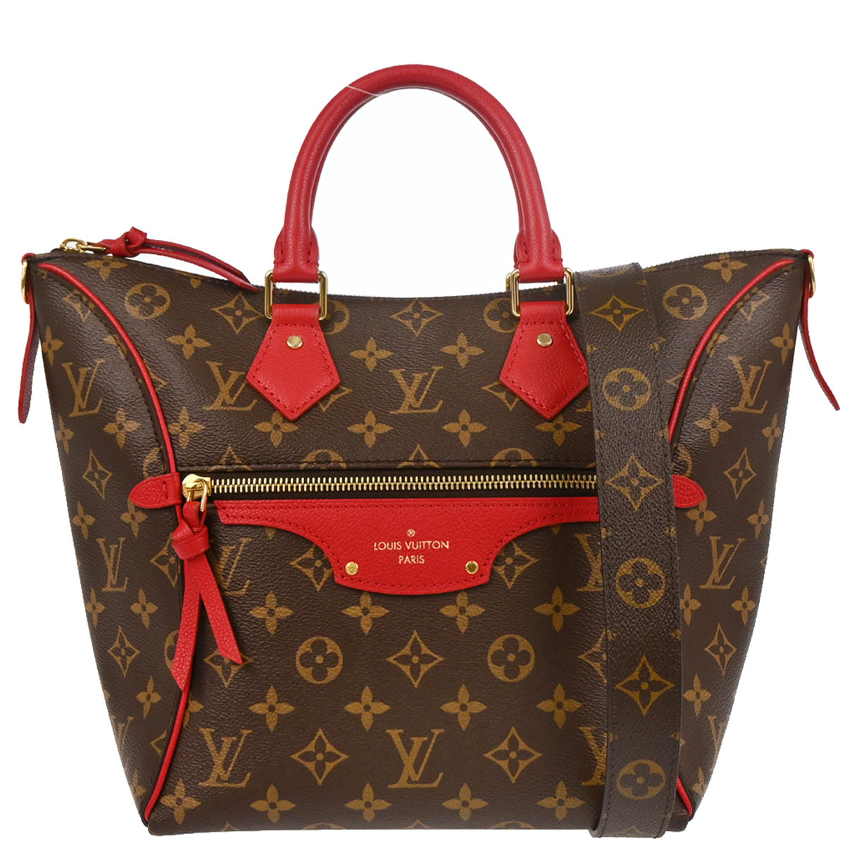 Louis Vuitton 2017 Red Monogram Tournelle PM 2way Tote Bag M44027