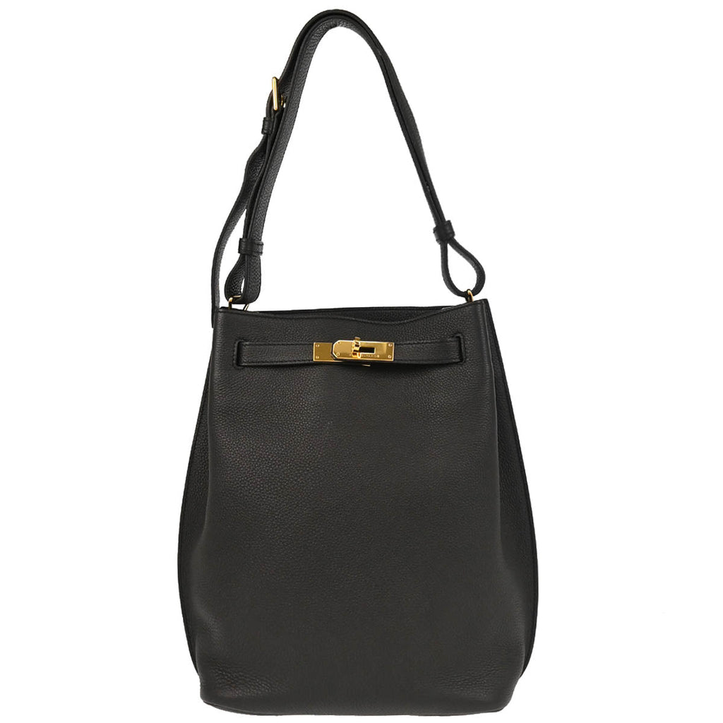Hermes 2015 Black Togo So Kelly 22 Shoulder Bag