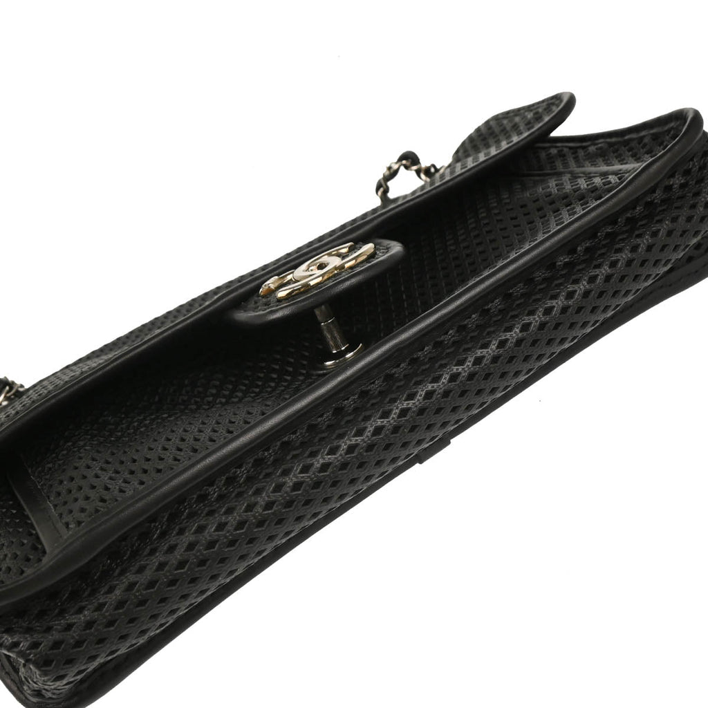 Chanel 2013-2014 Black Perforated Calfskin Up In The Air Shoulder Bag