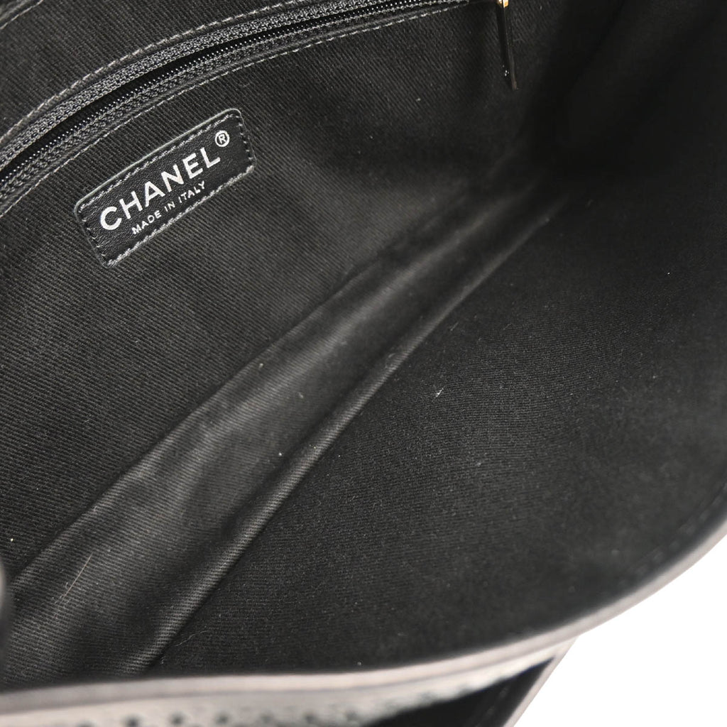 Chanel 2013-2014 Black Perforated Calfskin Up In The Air Shoulder Bag