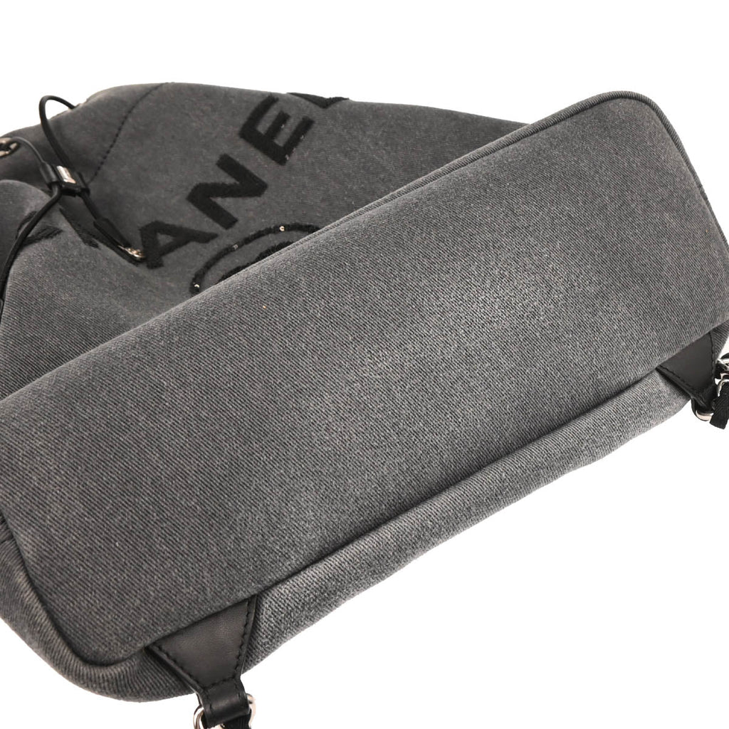 Chanel 2017-2018 Gray Deauville Bucket Backpack