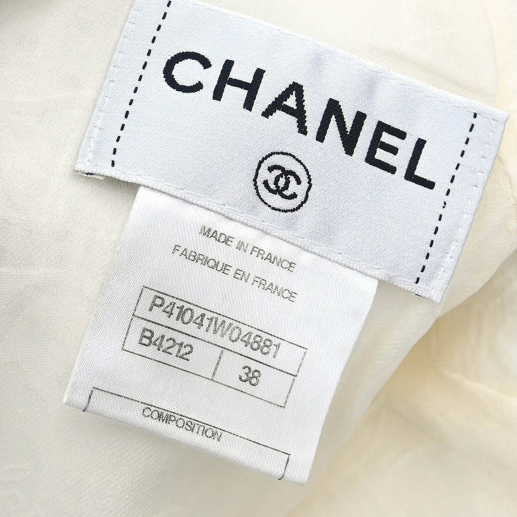 Chanel 2011 Short Sleeve Dress White #38