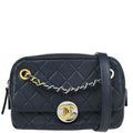 Chanel 2019 Navy Lambskin Camera Bag Mini