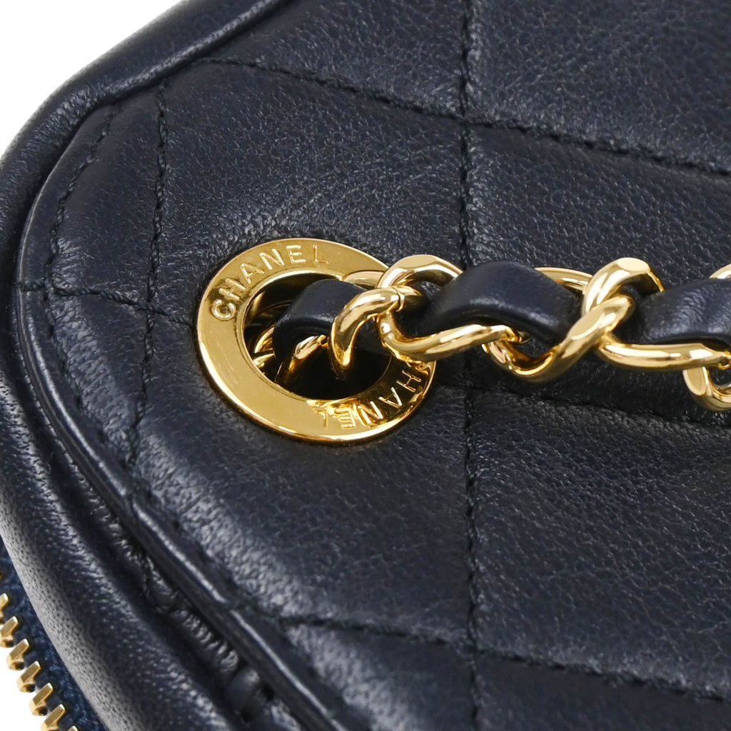 Chanel 2019 Navy Lambskin Camera Bag Mini