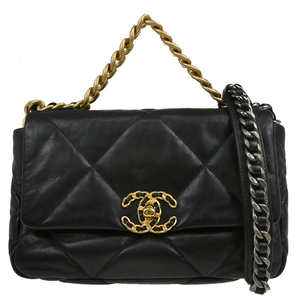 Chanel 2019 Black Calfskin Chanel 19 Dix-neuf 2way Handbag