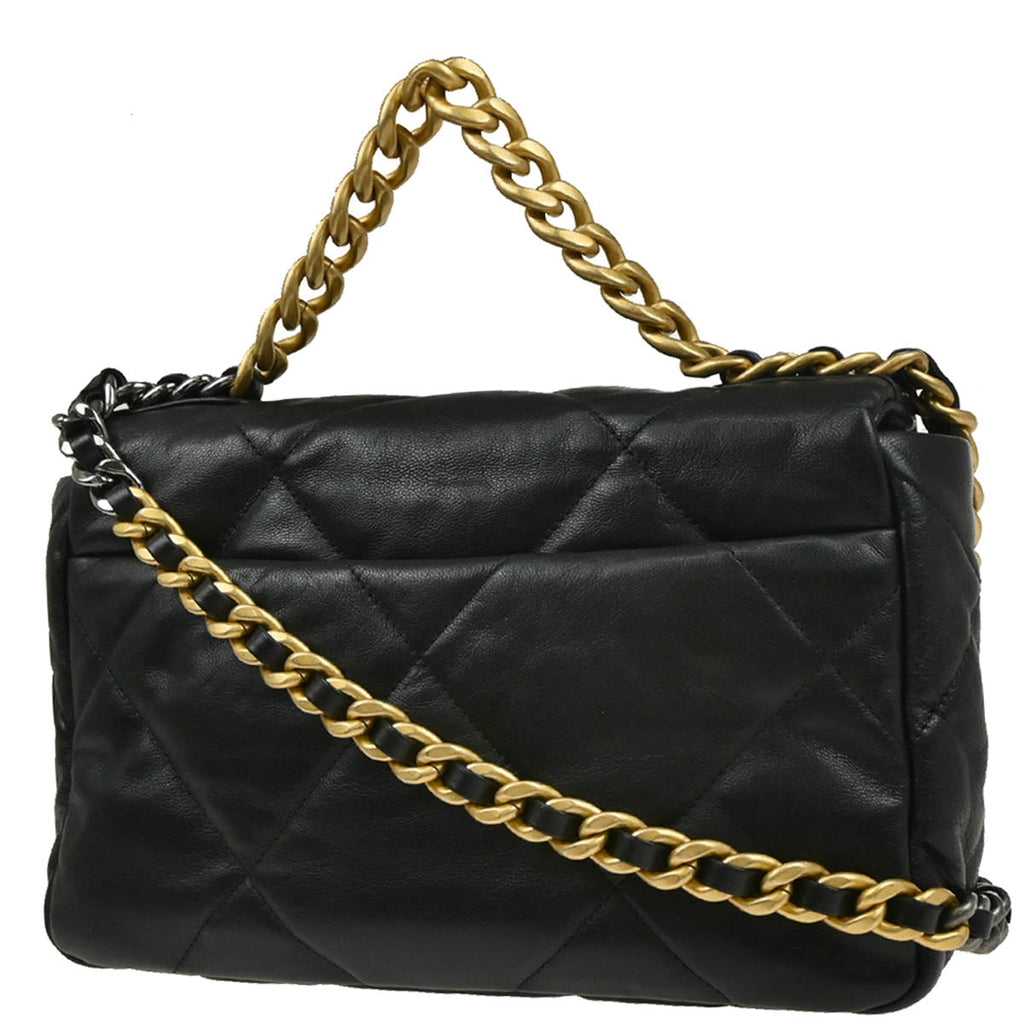 Chanel 2019 Black Calfskin Chanel 19 Dix-neuf 2way Handbag