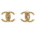 Chanel Gold CC Earrings Clip-On A17C