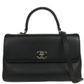 Chanel 2019 Black Calfskin Trendy CC Top Handle 2way Handbag