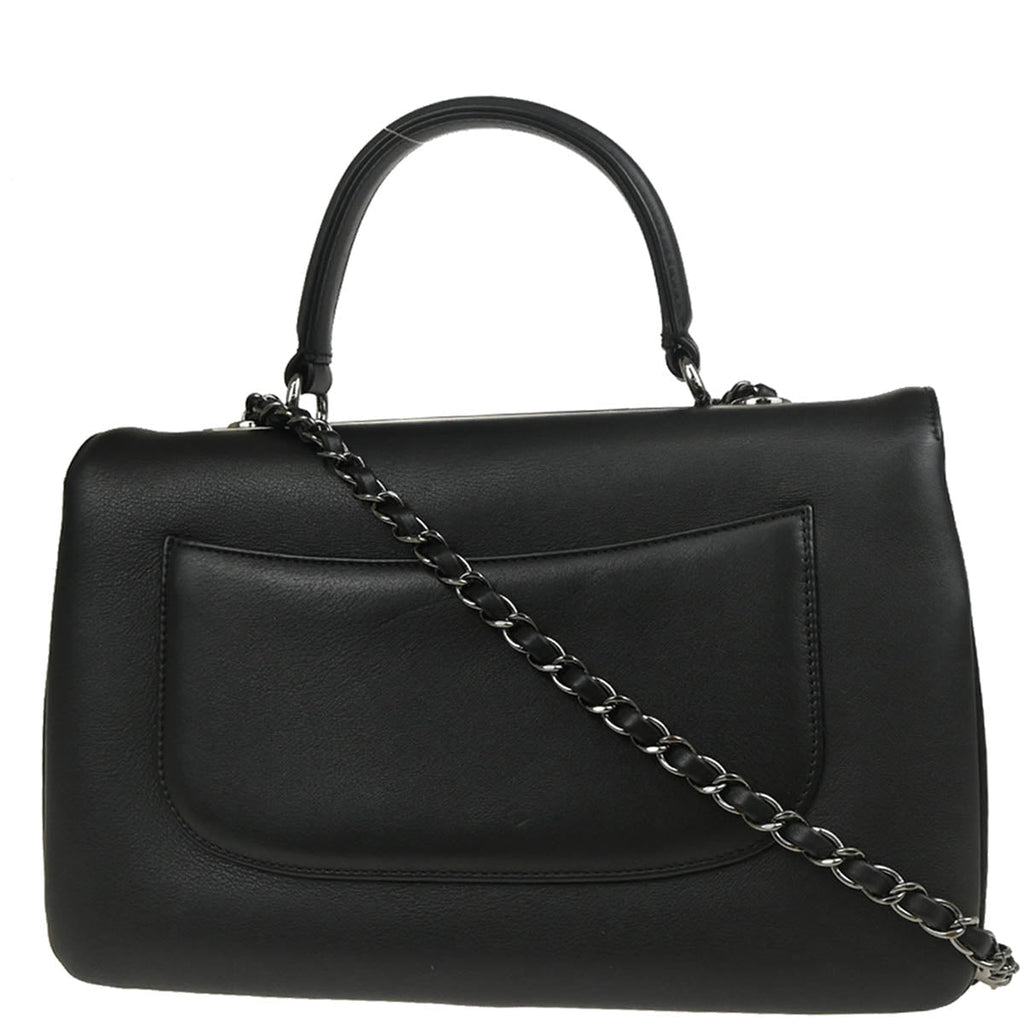 Chanel 2019 Black Calfskin Trendy CC Top Handle 2way Handbag