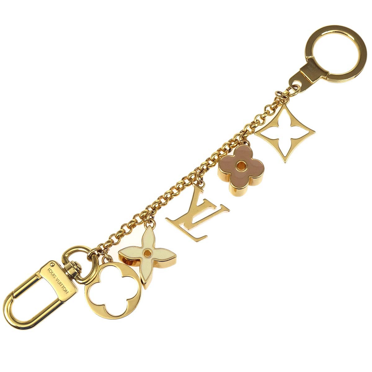 Louis Vuitton Chain Fleur De Monogram Bag Charm M65111 Small New