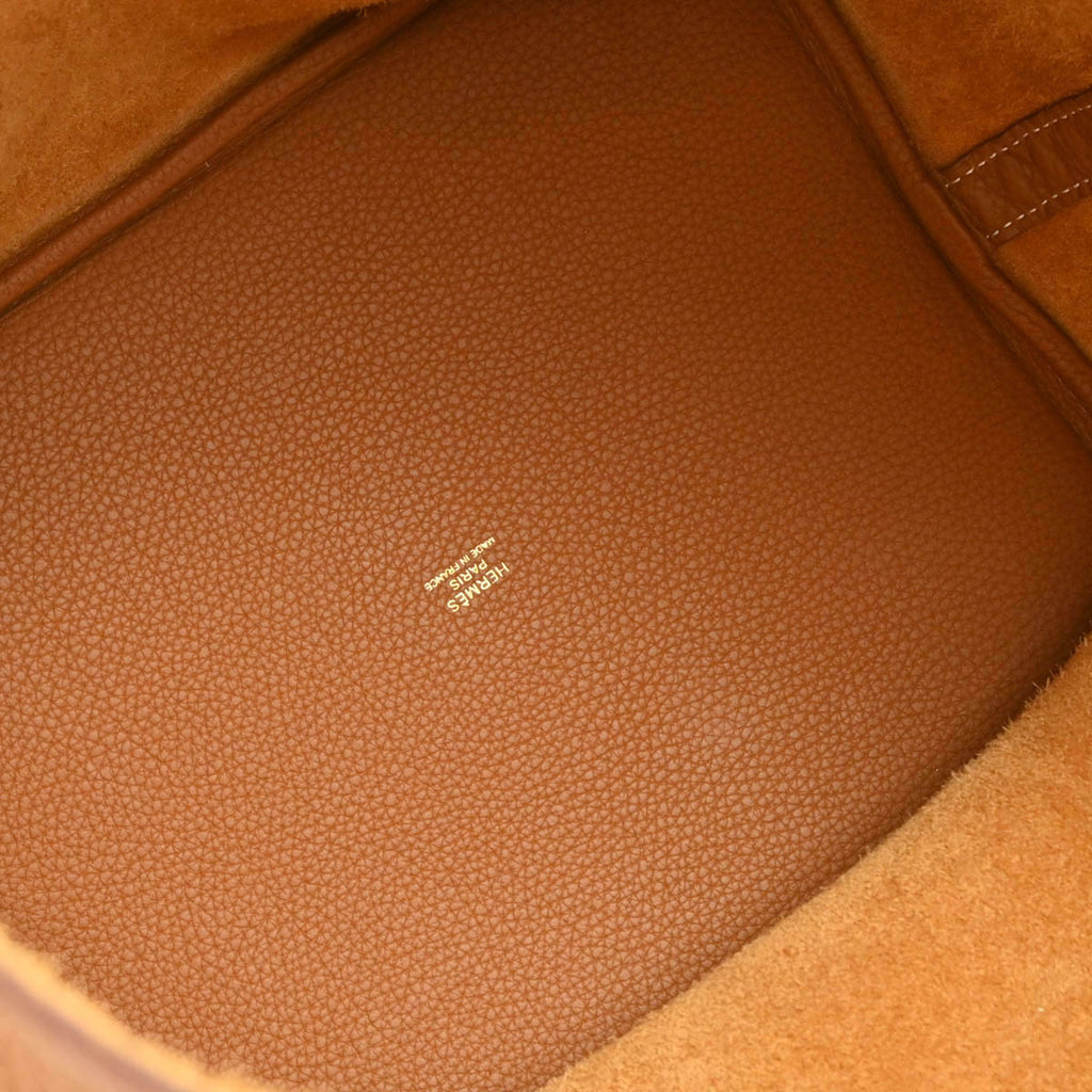 Hermes 2019 Gold Taurillon Clemence Picotin Lock 26 GM Handbag