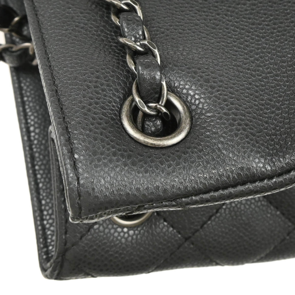 Chanel 2016-2017 Gray Caviar Tote Bag