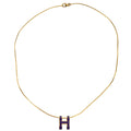Hermes Pop H Necklace Purple