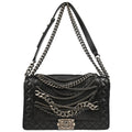 Boy Reverso Chanel 2013-2014 Black Lambskin New-Medium Shoulder Bag