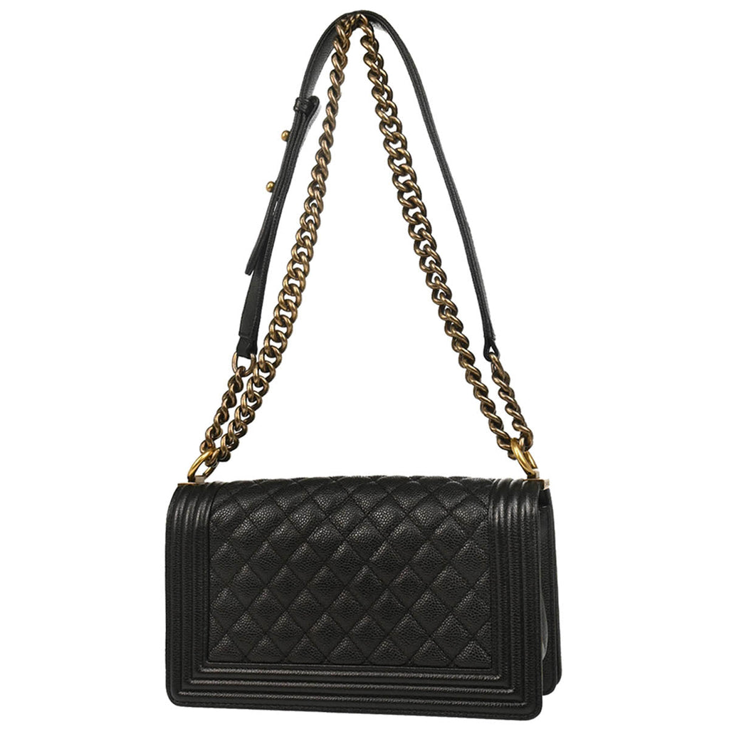 Boy Chanel 2014 Black Caviar Medium Shoulder Bag