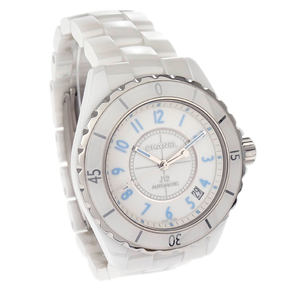 Chanel Ref.H3826 J12 Blue Light 38mm Self-winding Watch Ceramic SS