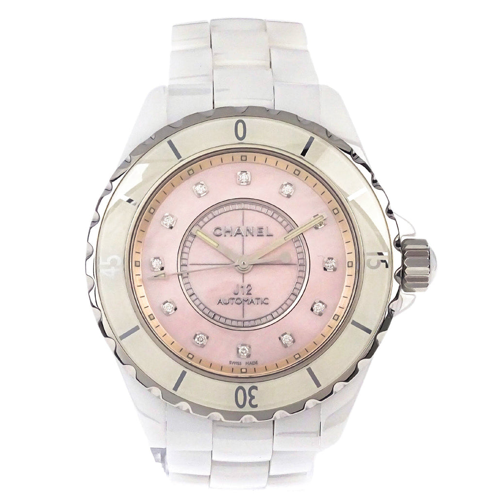 Chanel Ref.H5514 J12 39mm Self-winding Watch Ceramic SS Shell Diamond