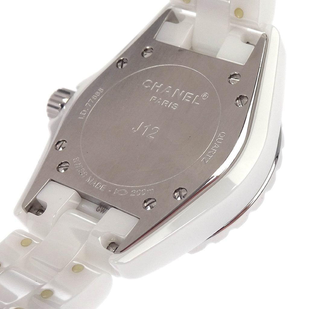 Chanel Ref.H2570 J12 34mm Quartz Watch Ceramic SS Diamond