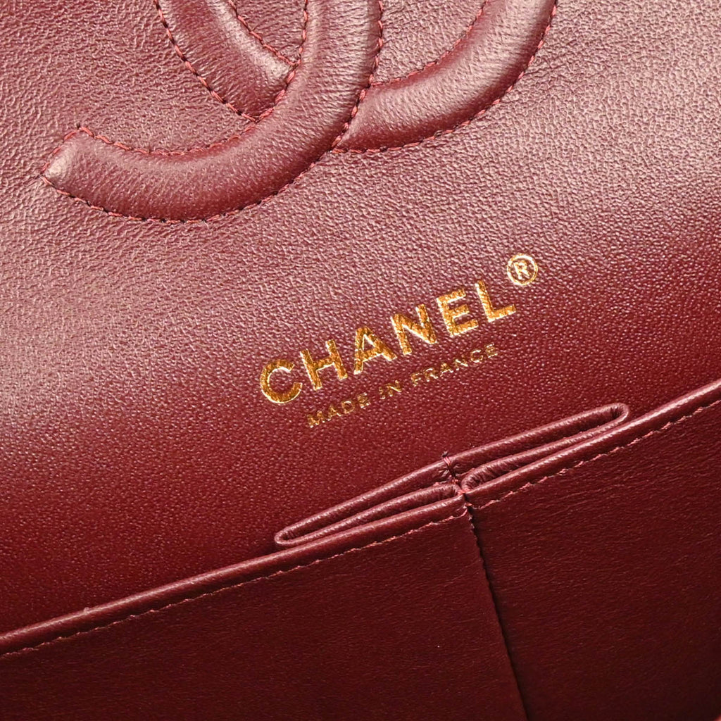 Chanel 2018 Black Lambskin Medium Classic Double Flap Shoulder Bag