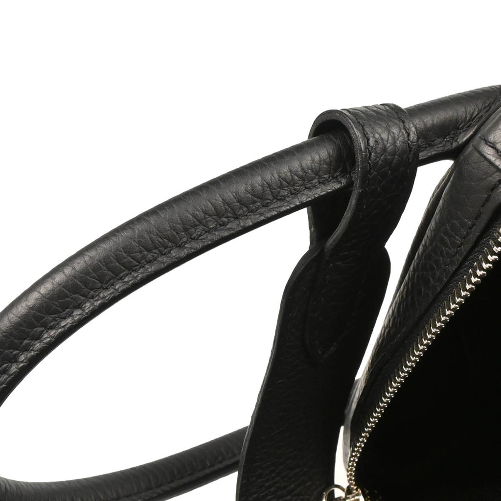 Hermes 2017 Black Taurillon Clemence Lindy 30 Shoulder Bag
