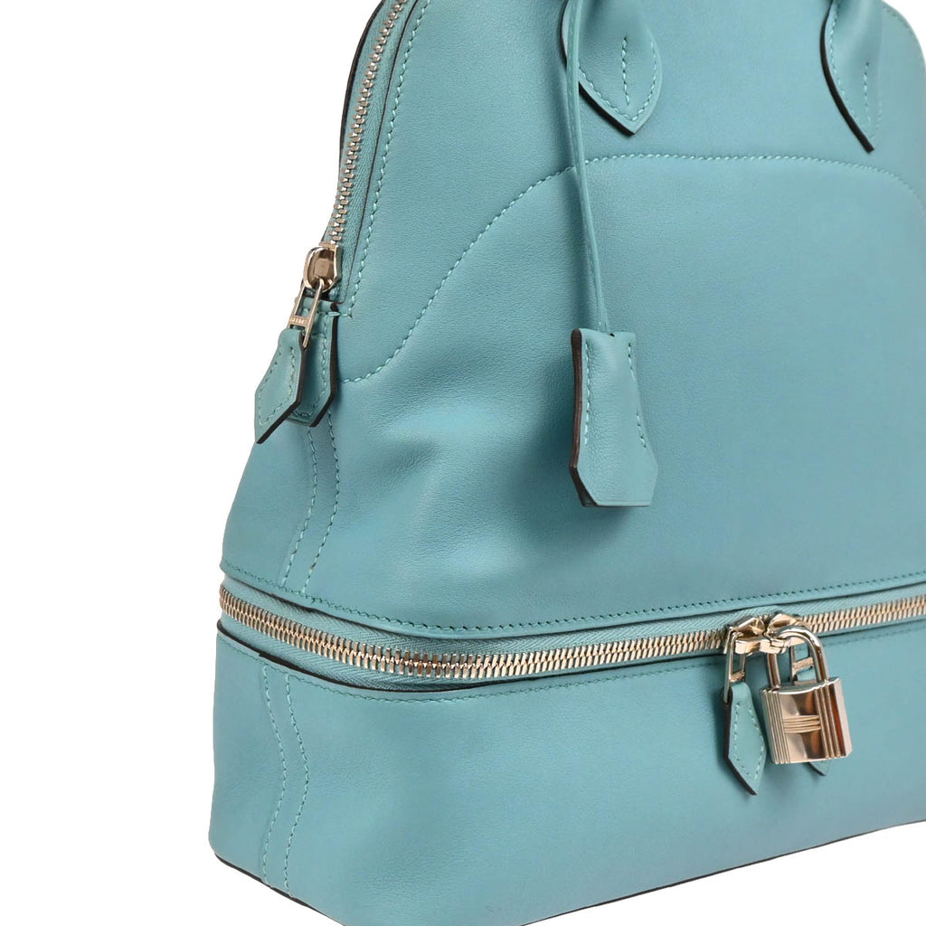 Hermes 2015 Blue Atoll Swift Bolide Secret Handbag