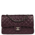 Chanel 2011 Purple Lambskin Medium Classic Double Flap Shoulder Bag