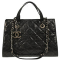 Chanel 2013-2014 Black Calfskin CC Crave Tote 2way Shoulder Handbag