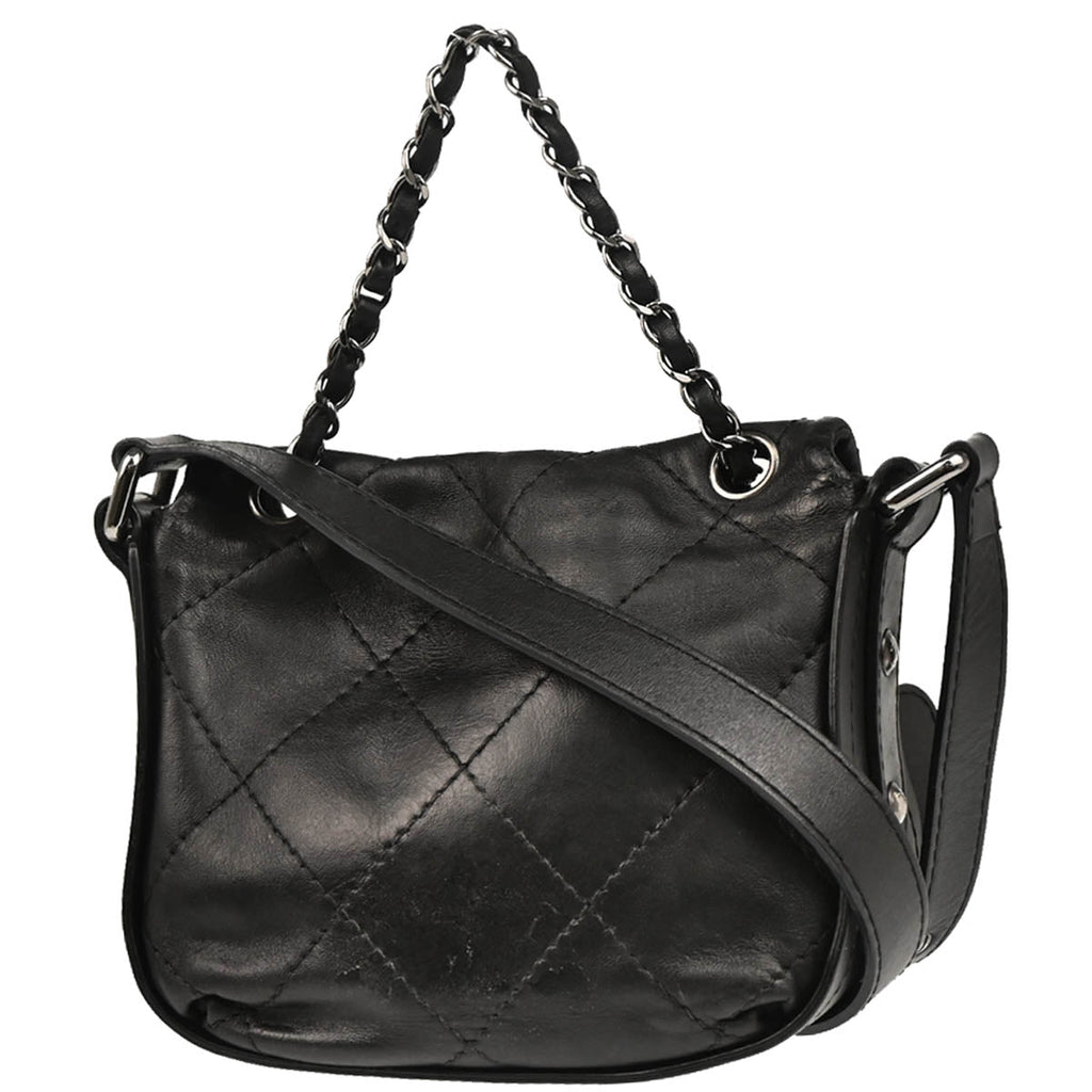 Chanel 2011 Black Calfskin 2way Shoulder Handbag