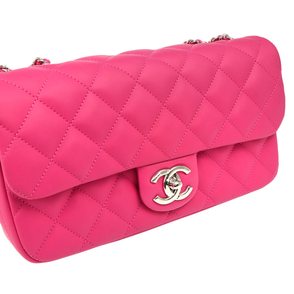 Chanel 2016-2017 Pink Lambskin Shoulder Bag