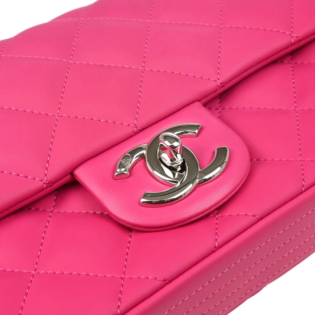 Chanel 2016-2017 Pink Lambskin Shoulder Bag
