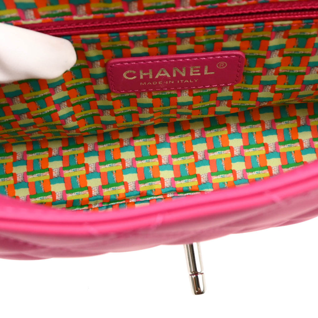 Chanel 2016-2017 Pink Lambskin Shoulder Bag