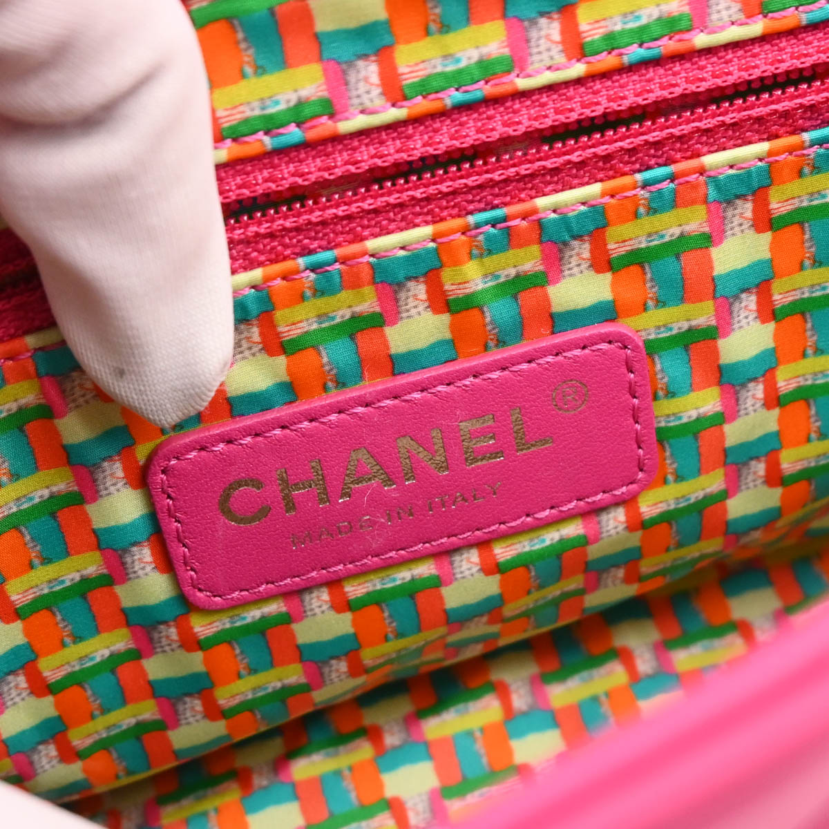 Chanel 2016-2017 Pink Lambskin Shoulder Bag