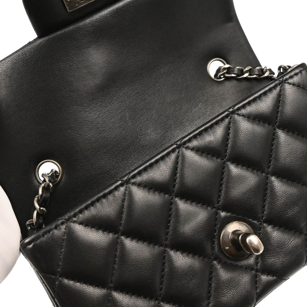 Chanel 2014 Black Lambskin Shoulder Bag