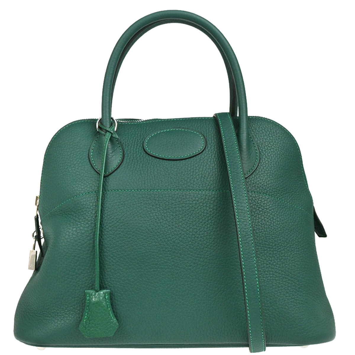 Hermes 2013 Malachite Taurillon Clemence Bolide 31 2way Shoulder Handbag
