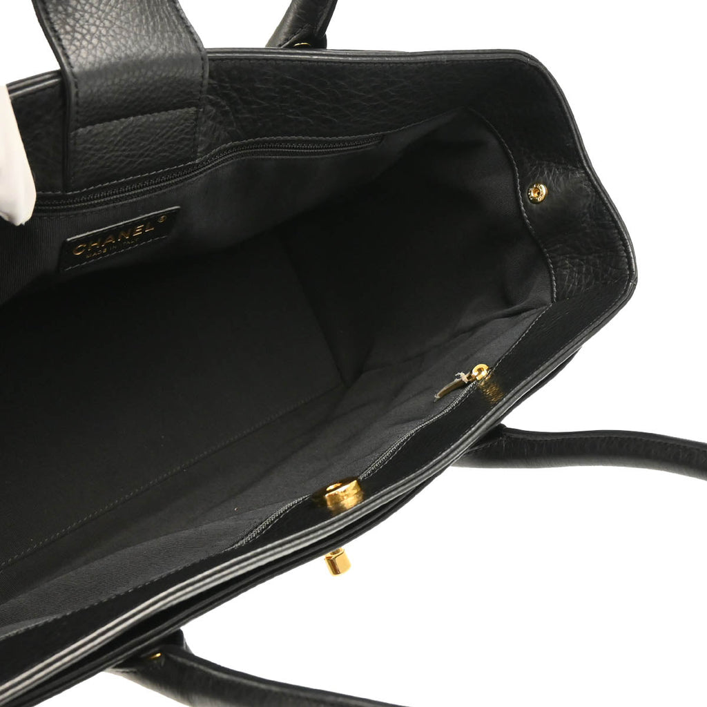 Chanel 2014 Black Deerskin Executive Cerf Tote Bag 2way