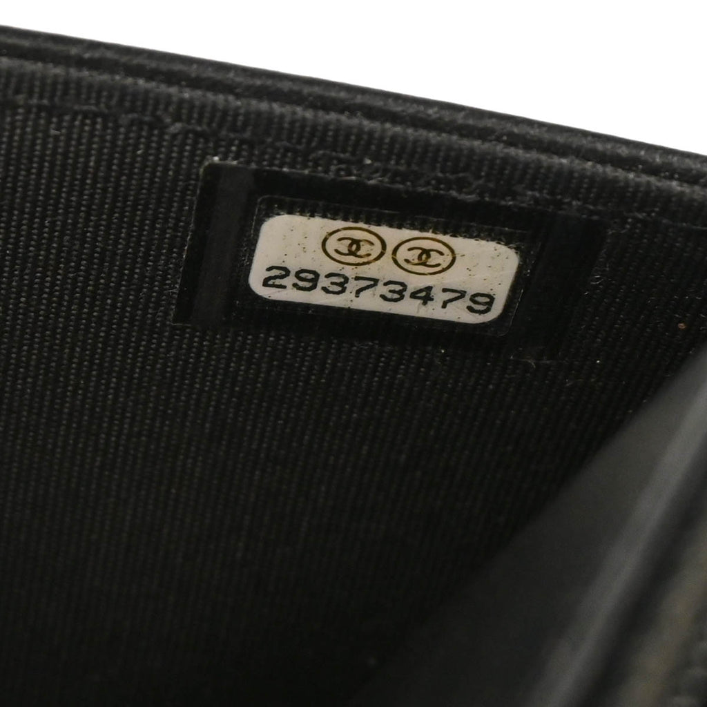Boy Chanel 2019 Black Caviar Chevron Wallet on Chain WOC