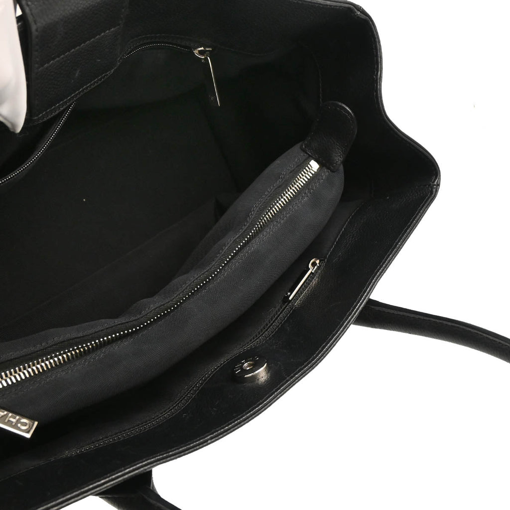 Chanel 2012-2013 Black Deerskin Executive Cerf Tote Bag