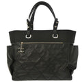 Chanel 2012-2013 Black Leather Paris-Biarritz GM Tote Handbag