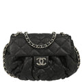 Chanel 2011 Black Lambskin Around Chain Shoulder Bag