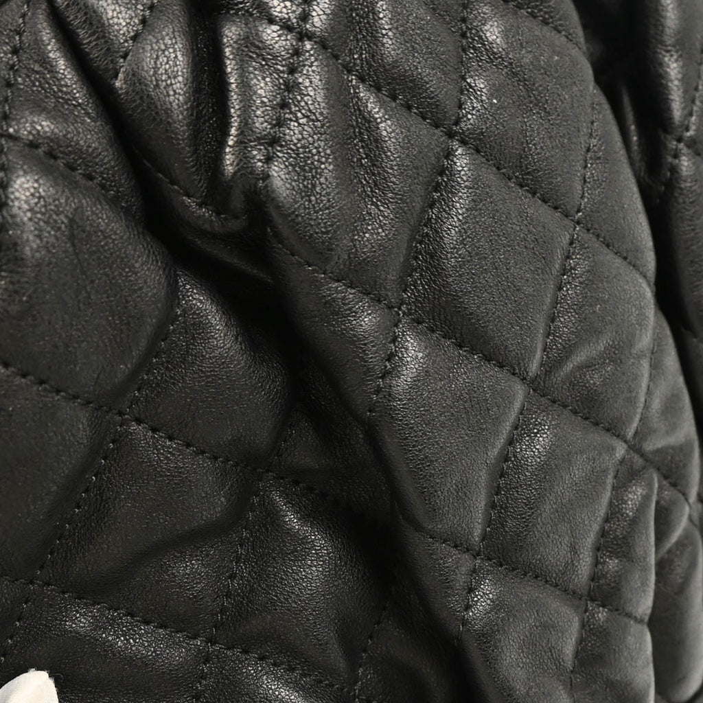 Chanel 2011 Black Lambskin Around Chain Shoulder Bag