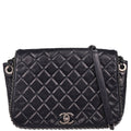 Chanel 2015-2016 Navy Lambskin Shoulder Bag