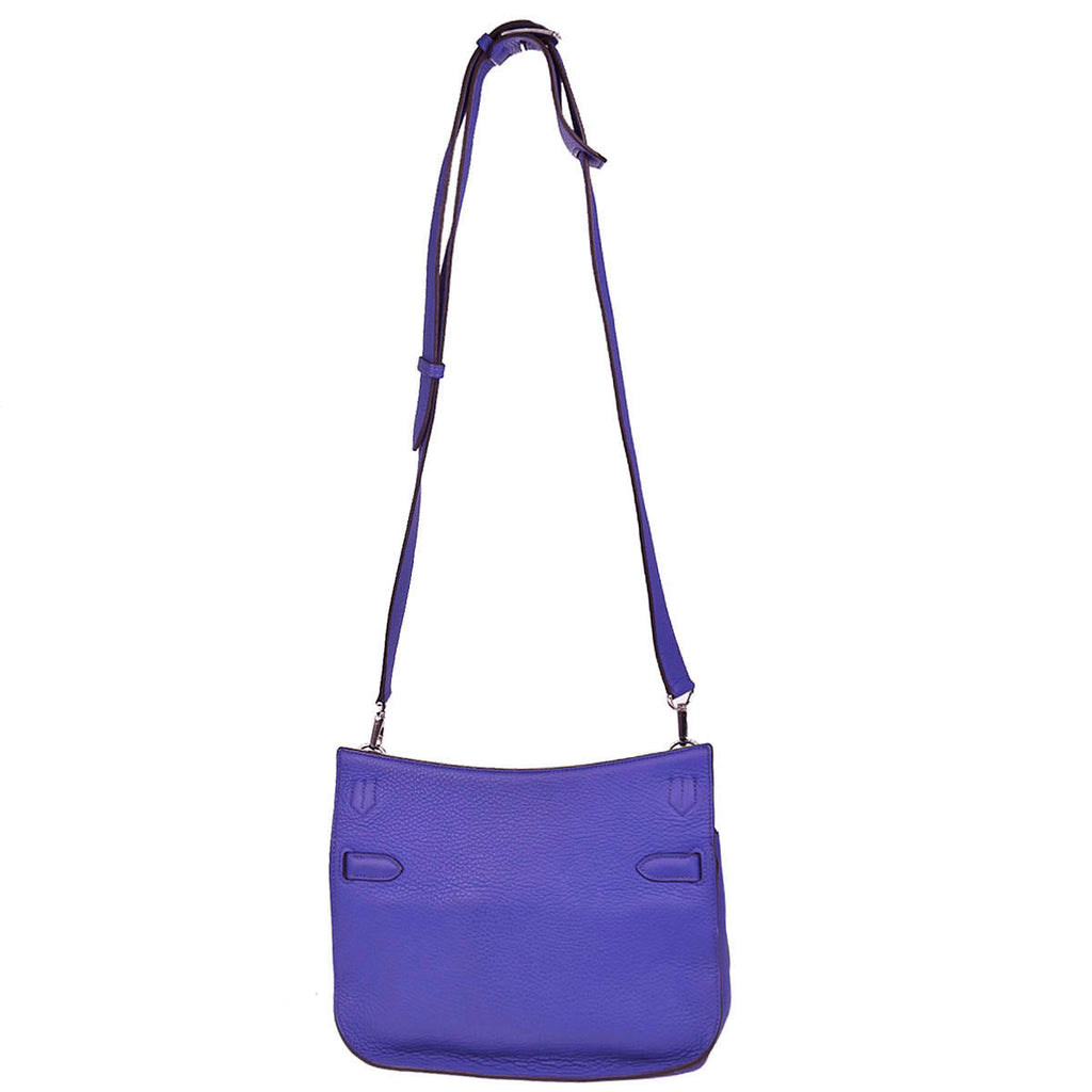 Hermes 2012 Blue Electric Taurillon Clemence Jypsiere 28 Shoulder Bag
