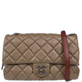 Chanel 2013-2014 Brown Calfskin Duo Color Shoulder Bag