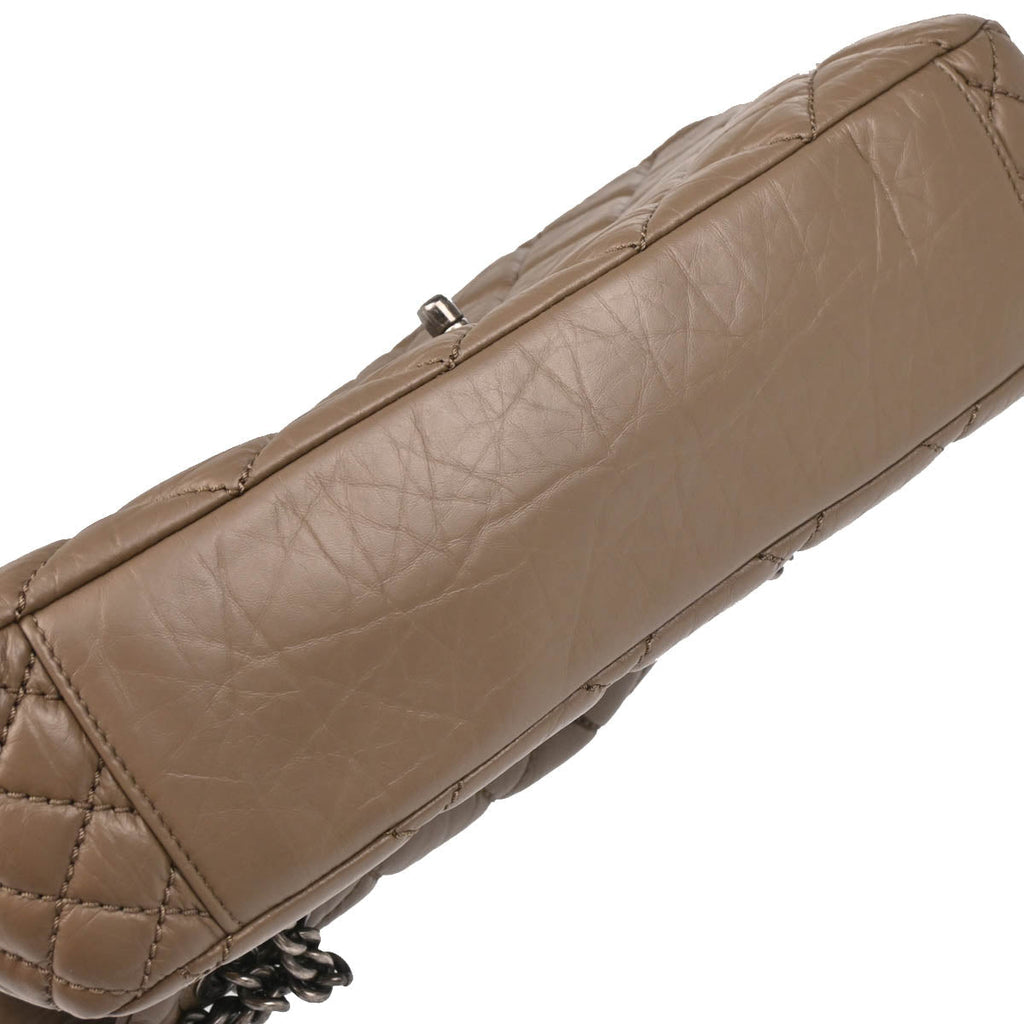 Chanel 2013-2014 Brown Calfskin Duo Color Shoulder Bag