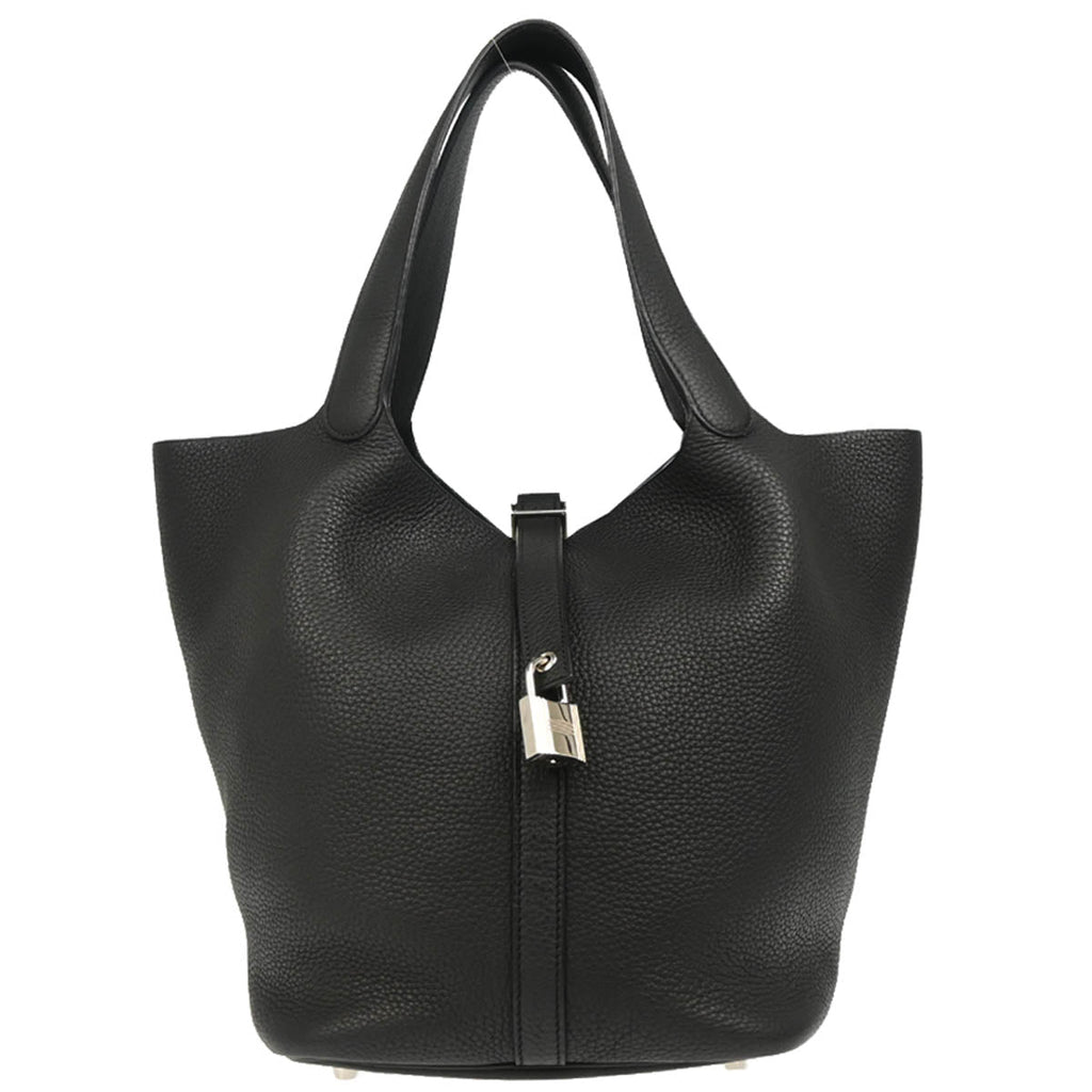 Hermes 2019 Black Taurillon Clemence Picotin Lock 26 GM Handbag