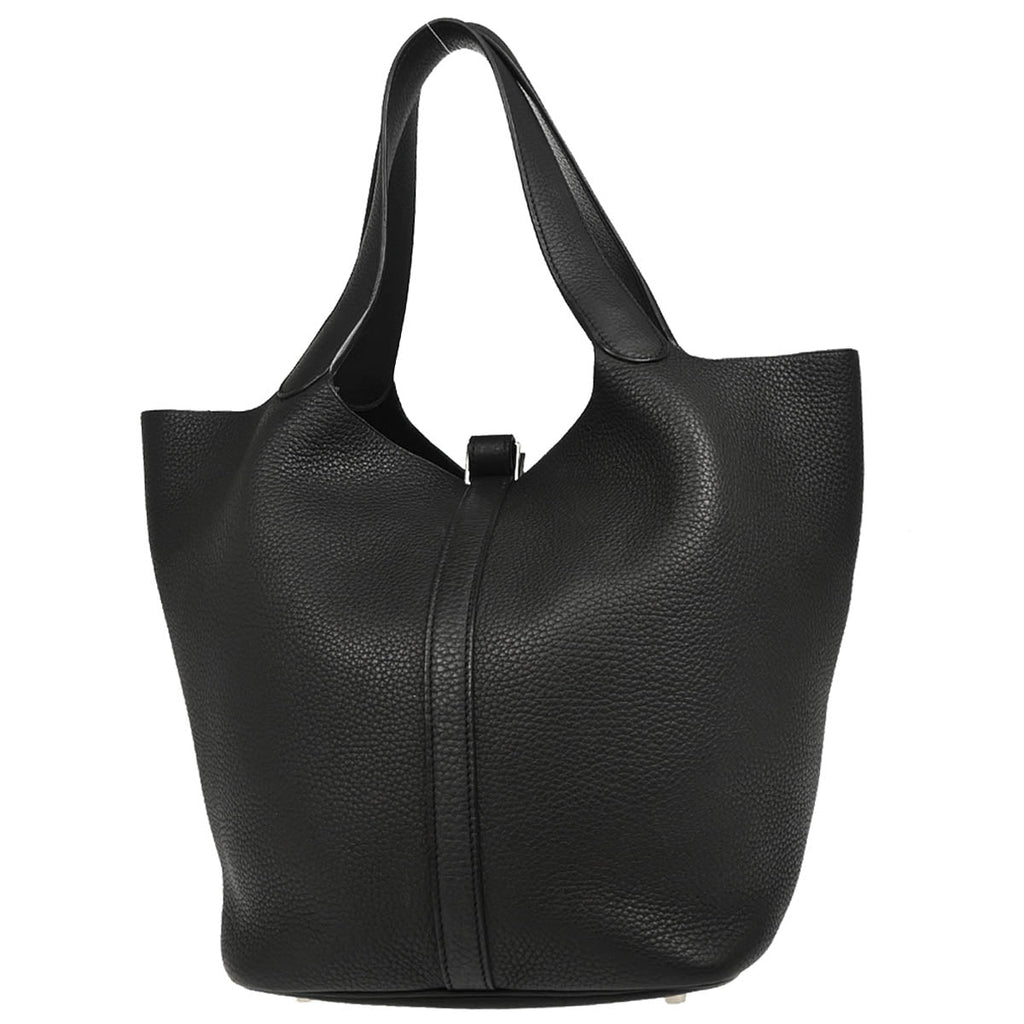 Hermes 2019 Black Taurillon Clemence Picotin Lock 26 GM Handbag