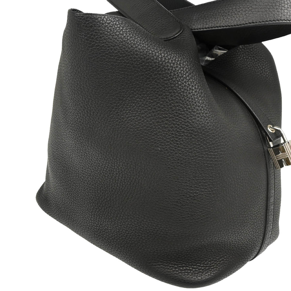 Hermes 2019 Black Taurillon Clemence Picotin Lock 26 GM Handbag